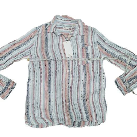 DYLAN LUX SLUB STRIPE SHIRT MULTI - Picture 10 of 13
